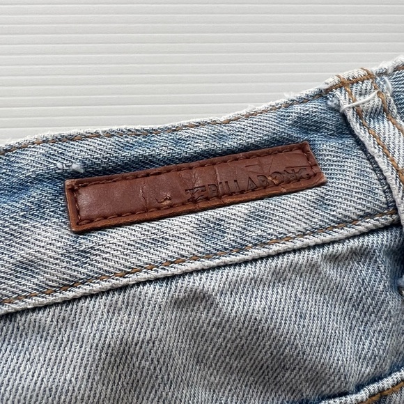 Billabong Denim Jean Shorts Blue Frayed Bonita Mid Rise Beach Size 28 AU 10 - Picture 9 of 12